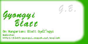 gyongyi blatt business card